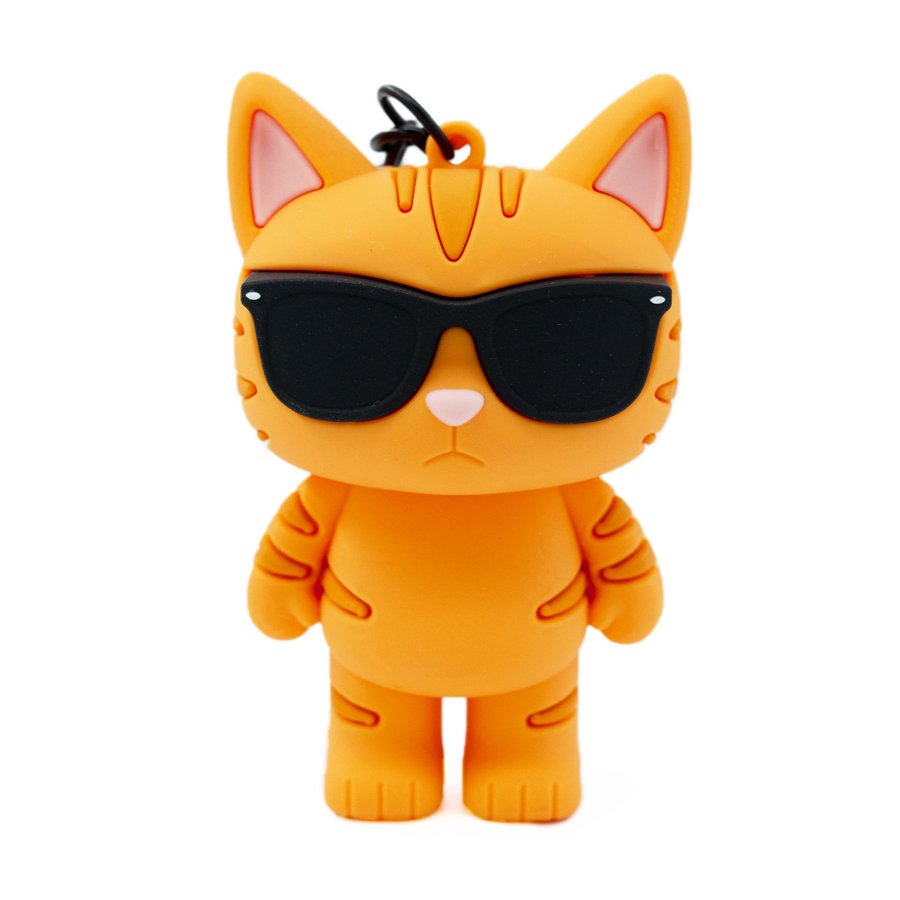 Orange cat bag charm keychain featuring Pablo the Race cat from TUFCAT Pocket Paws