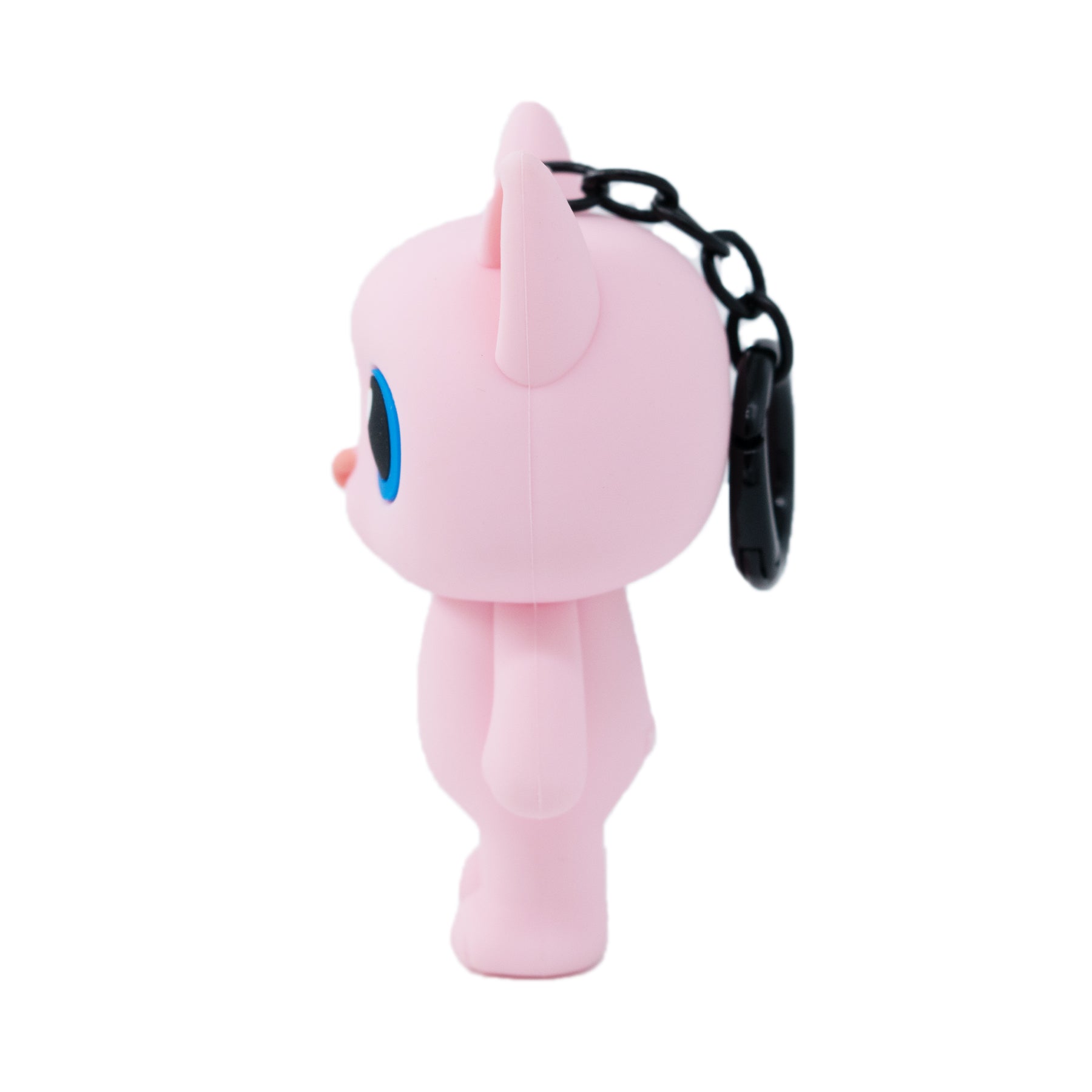 pink cat charm from side