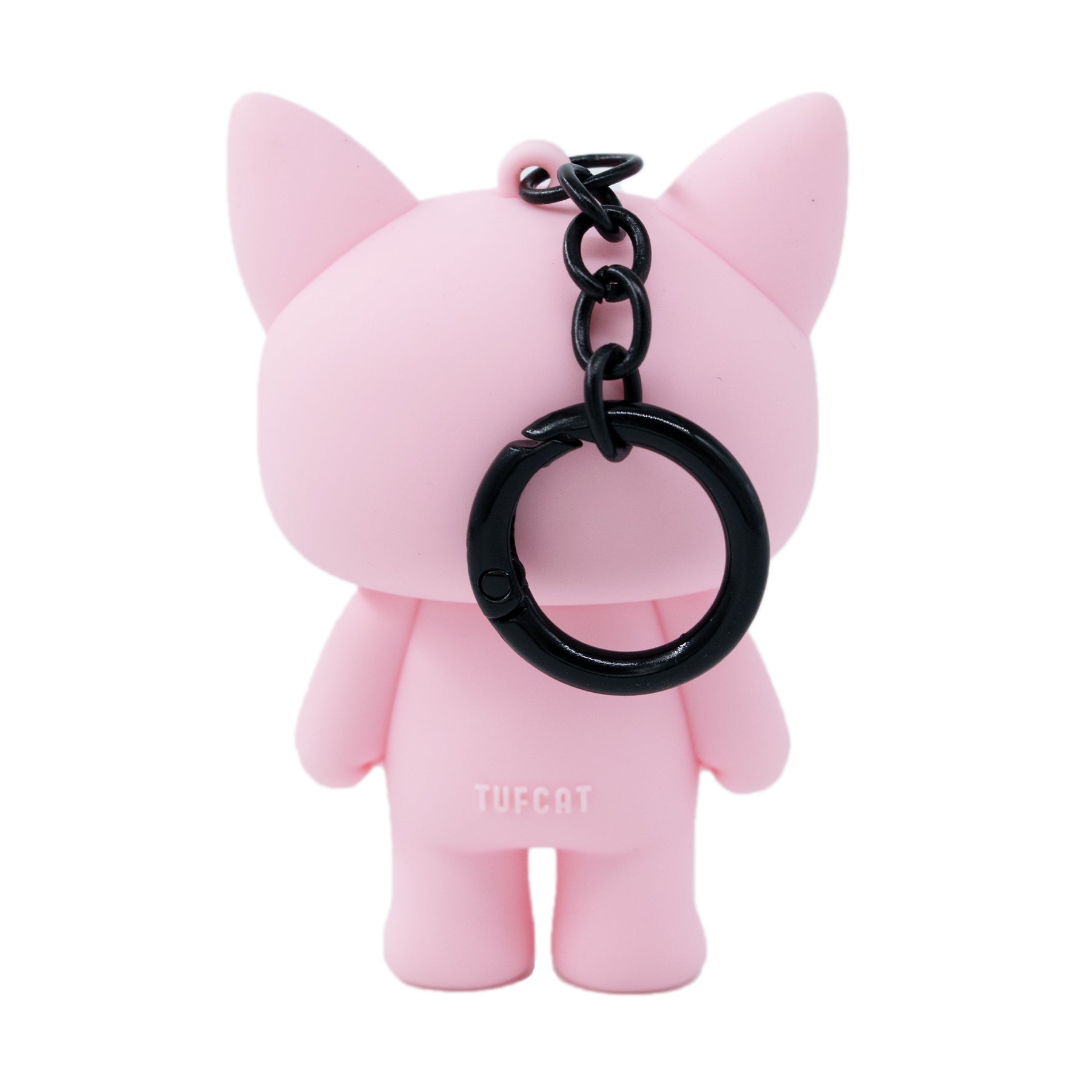 pink cat charm from back