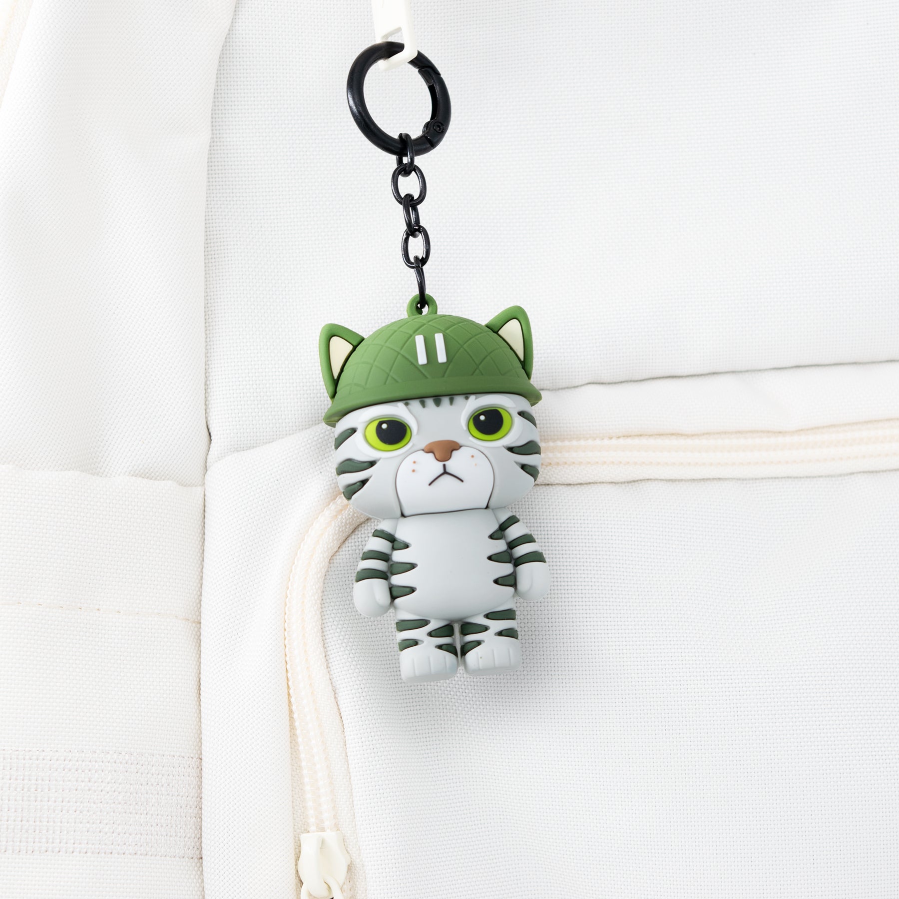 zazu meme army cat keychain on bag