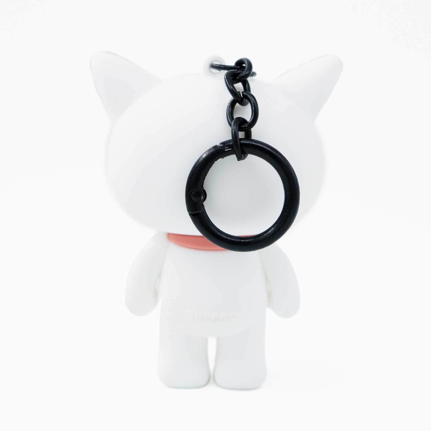 Cat charm bag charm featuring Smudgelord meme cat from TUFCAT Pocket Paws back view