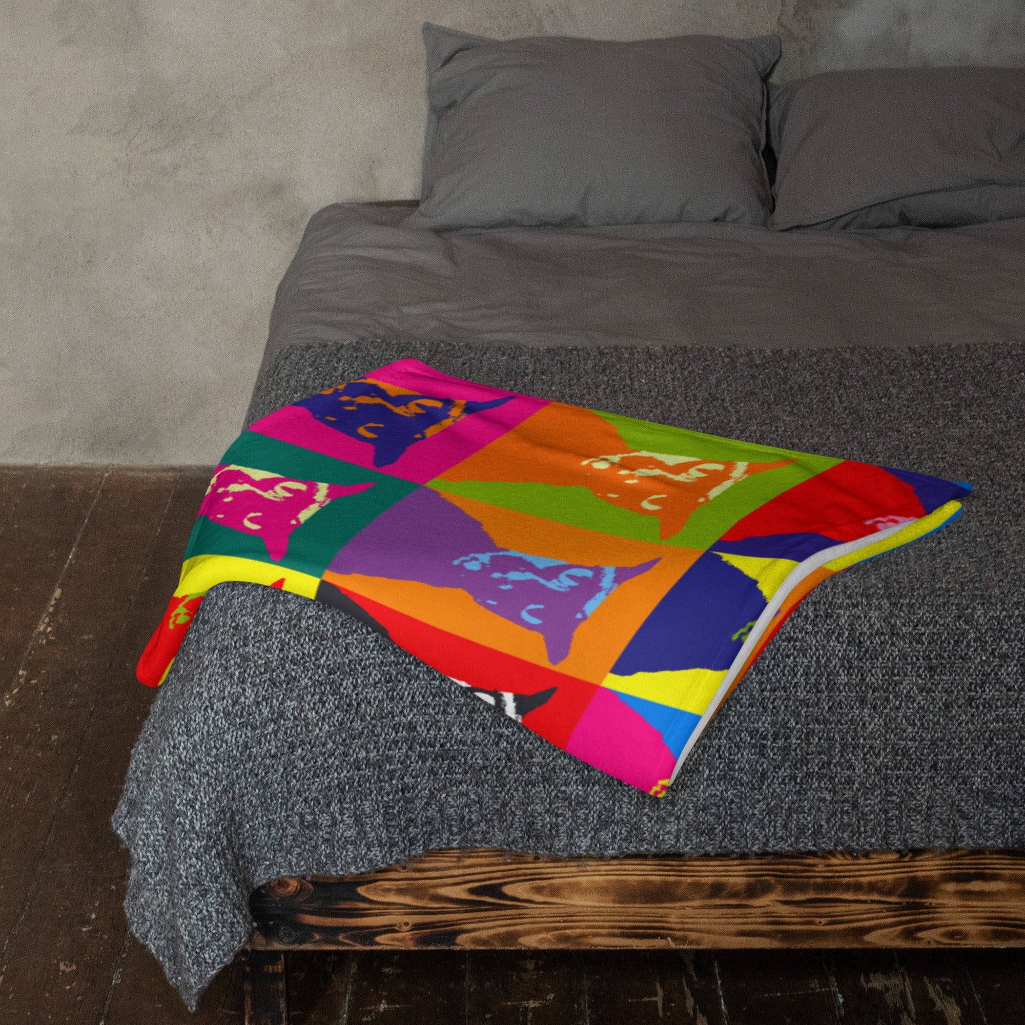 Larry Squares Throw Blanket
