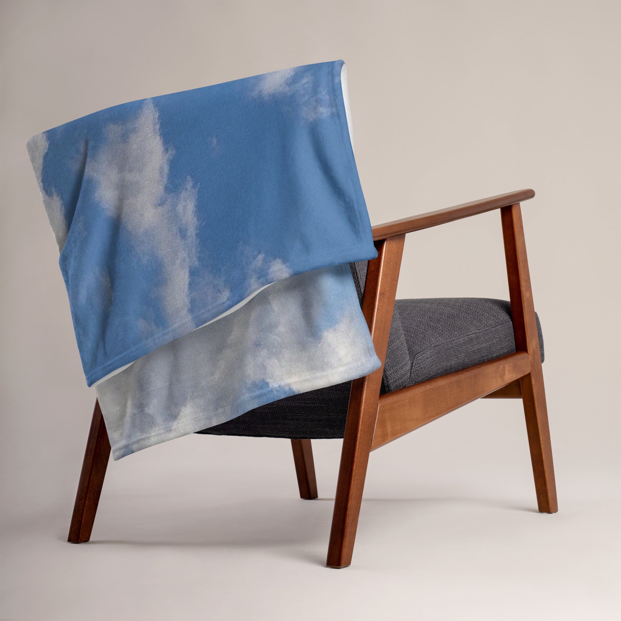 Huh in the Clouds Throw Blanket featuring @HUHCat_Official